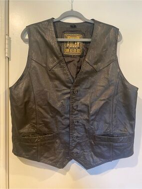 Adler Dark Brown Leather Vest